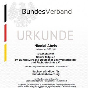 Urkunde Nicolai S. Abels Bundesverband Deutscher Sachverständiger und Fachgutachter BDSF Nicolai Abels Immobiliengutachter für Immobilienbewertung Diez Limburg Wiesbaden Mainz Frankfurt Offenbach Hanau Kelkheim Hochheim Königstein Kronberg Idstein Montabaur Koblenz Bendorf Neuwied Lahnstein Bonn Köln Urkunde Nicolai S. Abels Bundesverband Deutscher Sachverständiger und Fachgutachter BDSF Nicolai Abels Immobiliengutachter für Immobilienbewertung Diez Limburg Wiesbaden Mainz Frankfurt Offenbach Hanau Kelkheim Hochheim Königstein Kronberg Idstein Montabaur Koblenz Bendorf Neuwied Lahnstein Bonn Köln